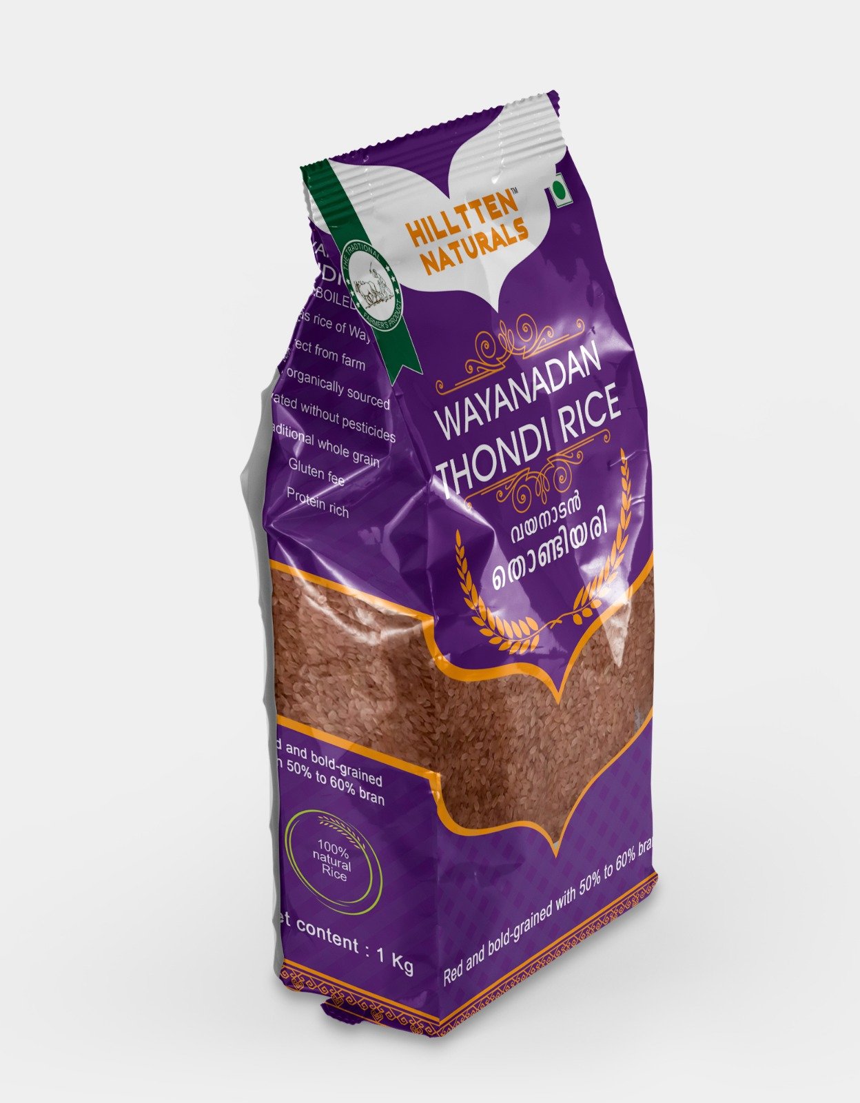 HILLTTEN NATURALS WAYANADAN THONDI RICE 1kg - Image 2