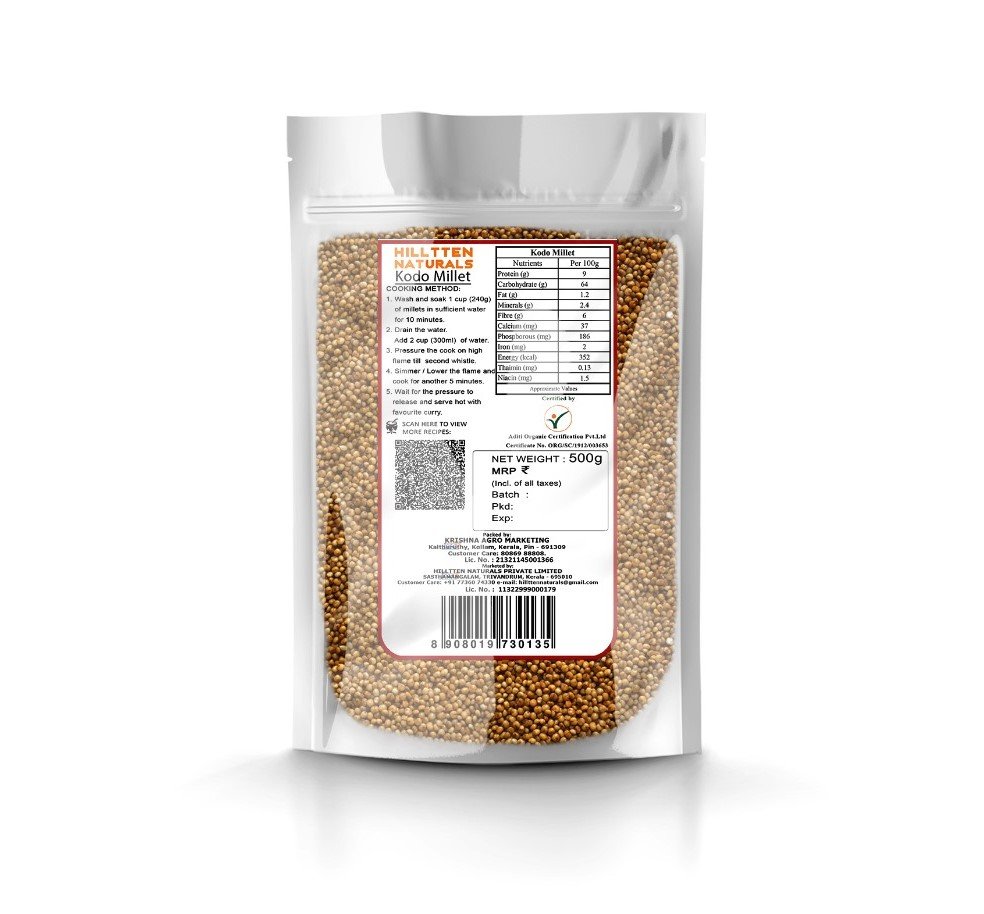 Hilltten Naturals Kodo Millet 500g - Image 2