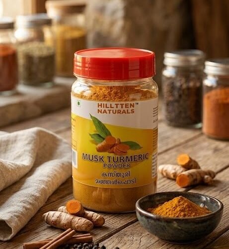 Hilltten Naturals Musk Turmeric (Kasthoorathi manjalpodi) 70g