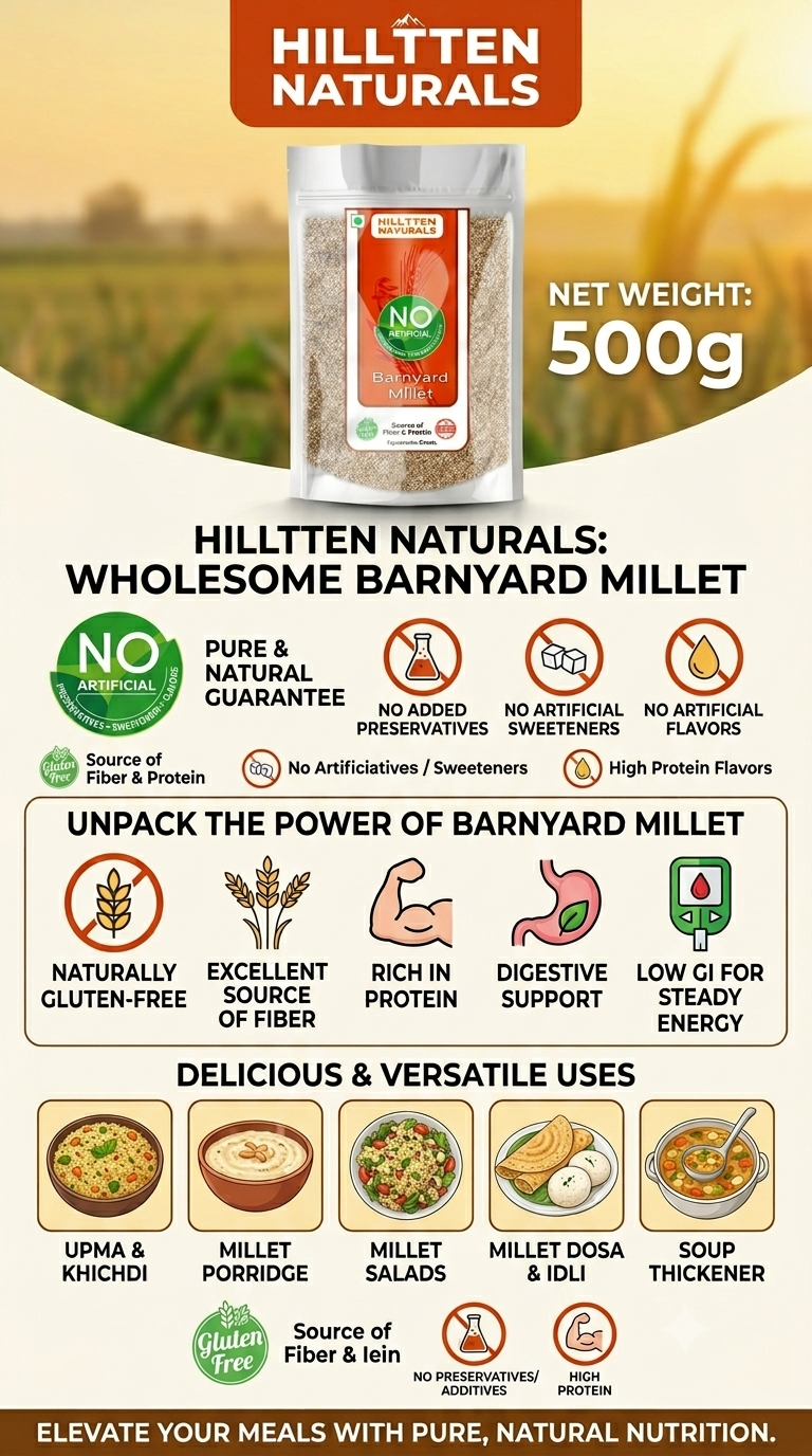 Hilltten Naturals Barnyard Millet | 500g pack - Image 3