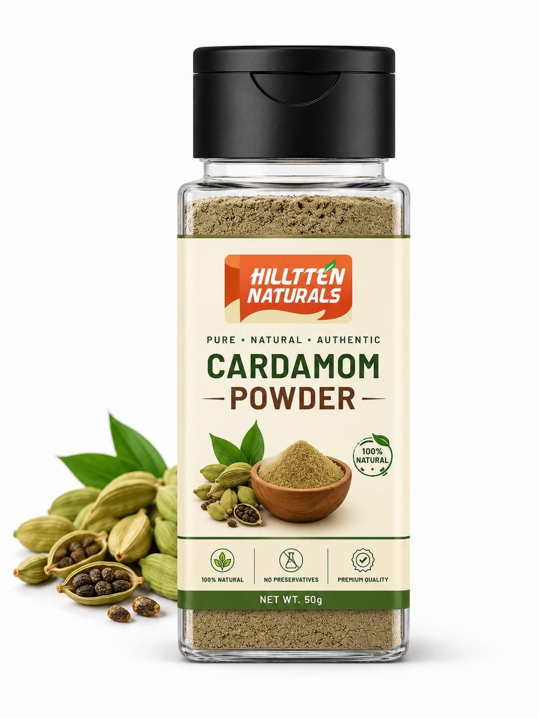 Hilltten Naturals Cardamon Powder 50g