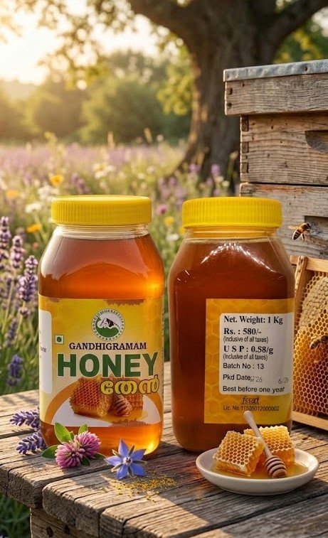 Gandhigramam Natural Honey 1kg - Image 2