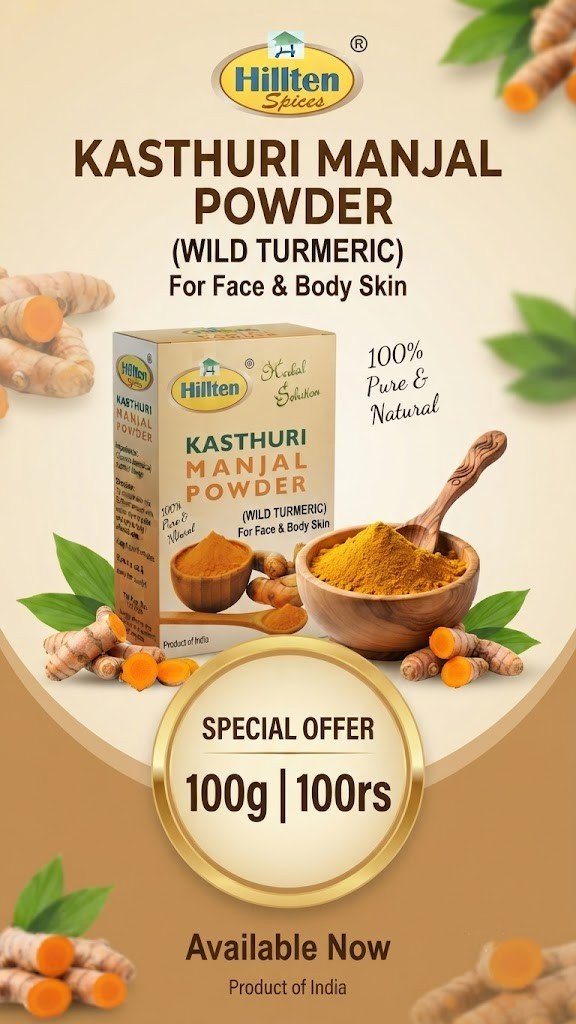Kasthuri Manjal Powder (Wild Turmeric) 100g - Image 2